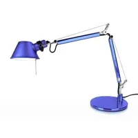 artemide -   lampe de bureau tolomeo bleu  aluminium